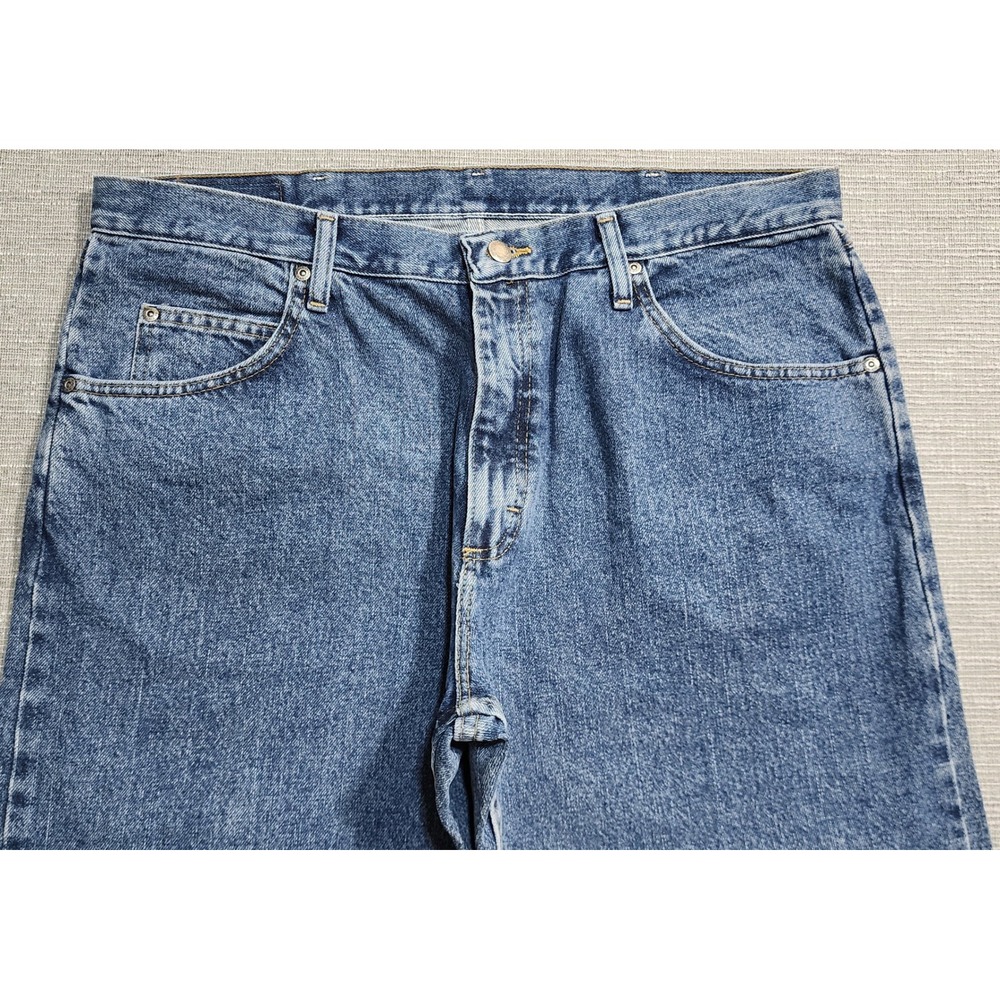 Wrangler Five Star Relaxed Fit Jeans Mens 38x29 Medium Wash Denim NEW - Picture 2 of 10